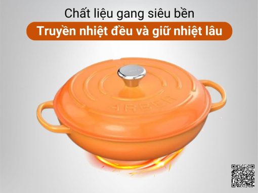 chảo gang arber cg30mv 30cm (4)