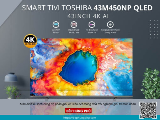 smart tivi toshiba 43m450np qled ai 4k 43 inch (2)