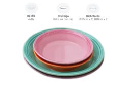 Bộ 4 đĩa sứ dáng vát Kaiyo KCC-5042