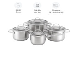 Bộ nồi inox Malloca SA-4002 4 món