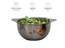 Bộ tô trộn và rổ inox 20cm KIB-3062