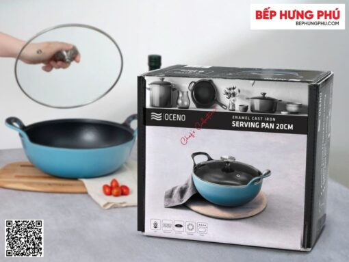 chảo gang oceno fd22csea 20cm (5)