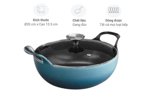 chảo gang oceno fd25csea 25cm