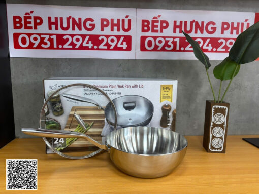 chảo inox 5 lớp liền thân kaiyo kiw-3819 24cm (8)