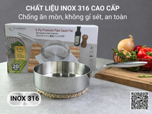 chảo inox 5 lớp liền thân kaiyo ksp-3833 20cm (3)