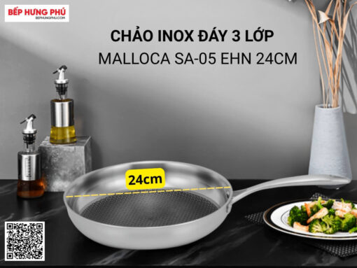 chảo inox malloca sa-05 ehn 24cm