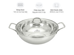 Chảo xào inox Kalpen Lager LX30 30cm