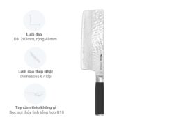 Dao Konox thép Nhật Damascus Eiko Chopper