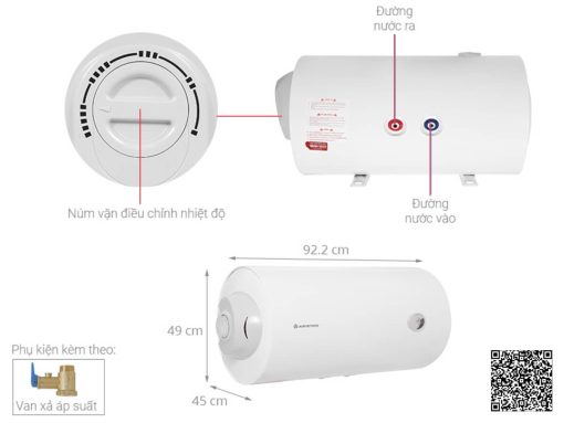 máy nước nóng ariston pro r 100 sh 2.5 fe