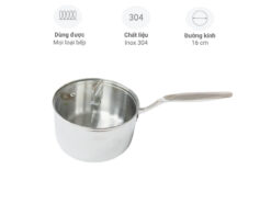 Quánh inox 3 lớp liền thân Kaiyo KIS-3345 16cm