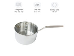 Quánh inox 3 lớp liền thân Kaiyo KIS-3352 18cm