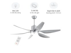 quạt trần nanoco ncf5462-sl