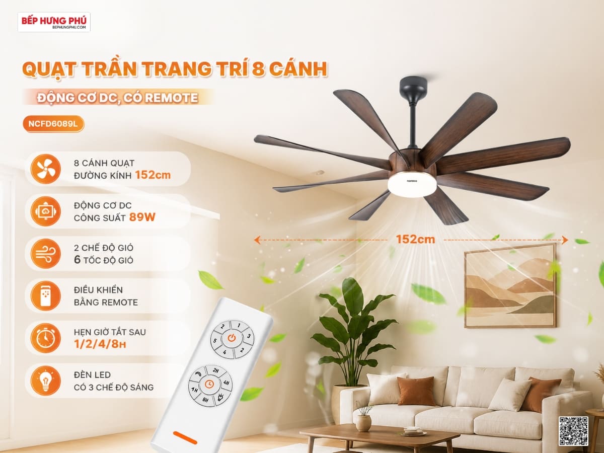 quạt trần nanoco ncfd6089l