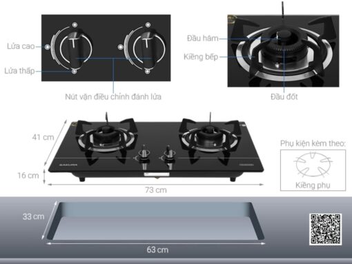 bếp gas sakura sg-m522gb (4)