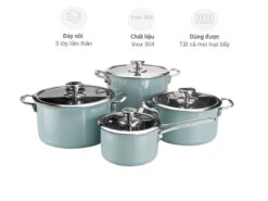 Bộ nồi inox So Home Sydney Australia 4 món (Xanh)