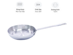 Chảo inox 3 lớp liền thân Kaiyo KIW-3727 12cm