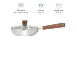 Chảo inox 3 lớp liền thân Kalpen RM16 16cm