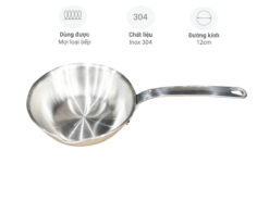 Chảo inox 3 lớp liền thân Seka SK6030 12cm