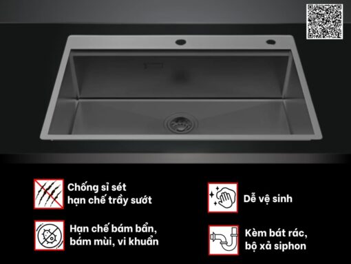 chậu inox hafele hs25-ssn1s-7650 (567.24.484) (5)