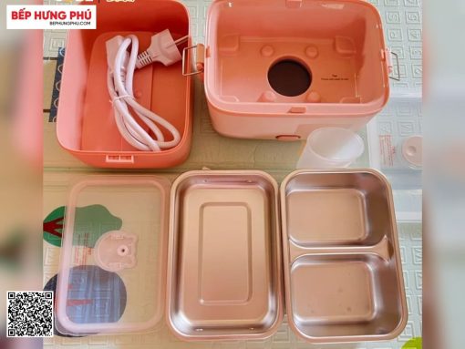 hộp cơm cắm điện bear sb-hc12l (hồng) (4)
