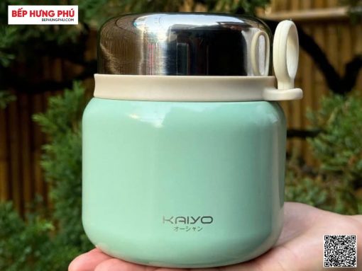 hộp giữ nhiệt kaiyo 500ml (xanh mint) (5)