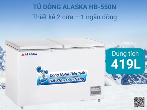 tủ đông alaska hb-550n 419l (2)