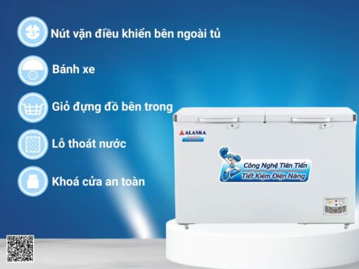 tủ đông alaska hb-550n 419l (5)