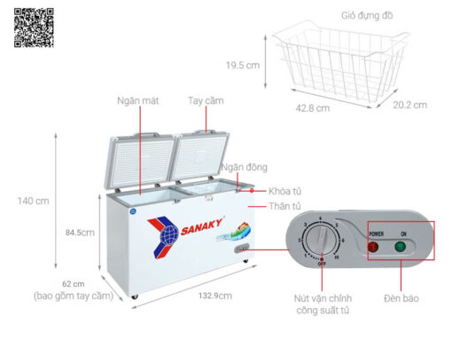 tủ đông sanaky vh-4099w2kd 280l (2)