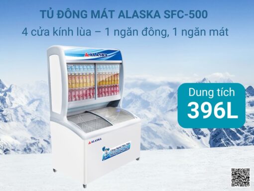 tủ đông mát alaska sfc-500 396l (3)