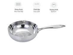 Chảo inox 3 lớp liền thân Kalpen Kazler KP24