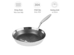 Chảo inox 3 lớp liền thân Tri-Ply Kaiyo KNF26