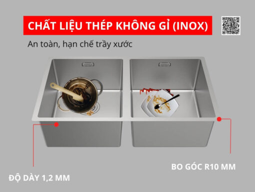 chậu inox hafele hs24-ssn2s-750 (567.24.427) (2)