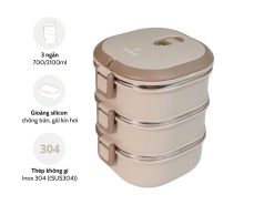 Hộp cơm 3 tầng inox 304 Kalpen AR11