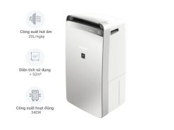 Máy hút ẩm và lọc không khí Sharp DW-J20FV-W