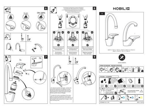 vòi rửa nobili blues nb188