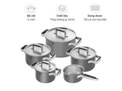 Bộ nồi inox Zwilling Pure 5 món (Xám)