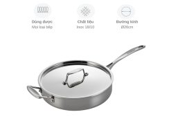 Chảo inox 5 lớp liền thân Scanpan Fusion 26 cm 74102600 (Vung inox)