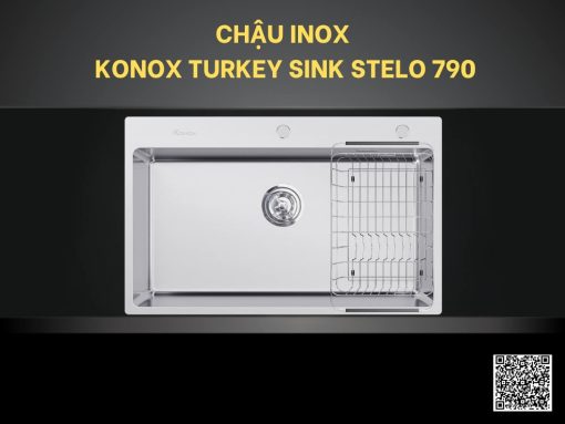 chậu inox konox turkey sink stelo 790 (2)