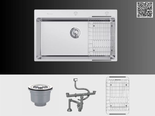 chậu inox konox turkey sink stelo 790 (3)