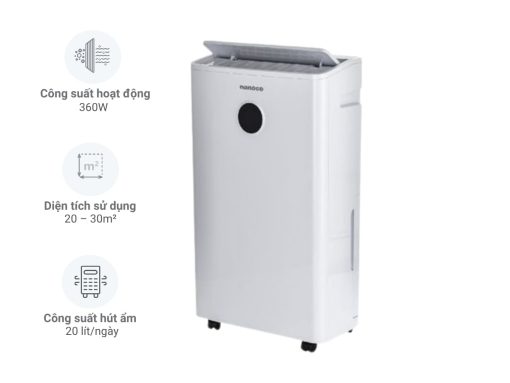 máy hút ẩm nanoco ndh205