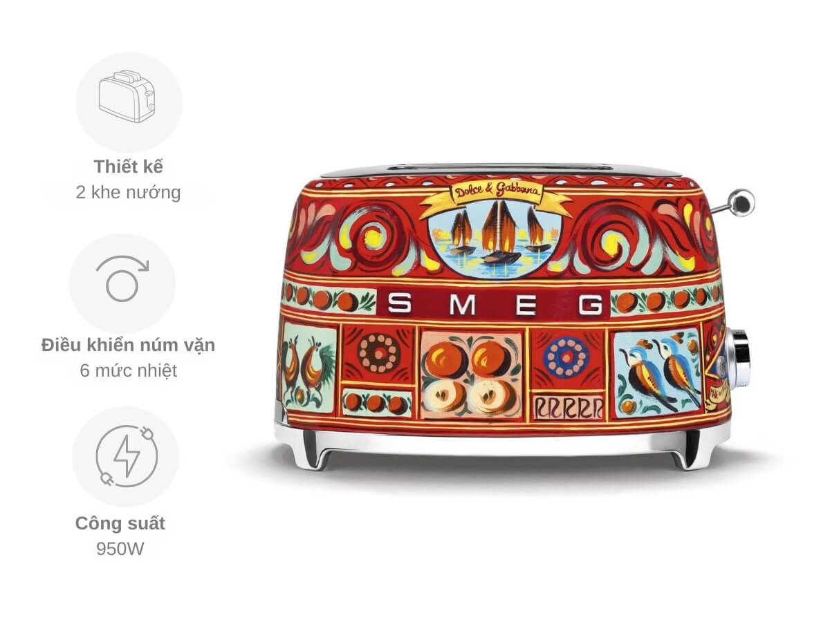 Máy nướng bánh mì Smeg TSF01DGEU