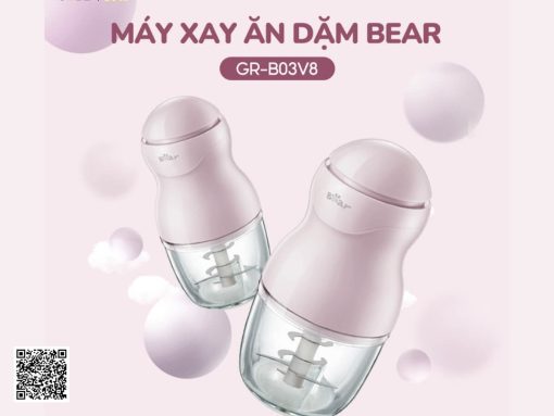 máy xay ăn dặm bear gr-b03v8 (hồng) (3)