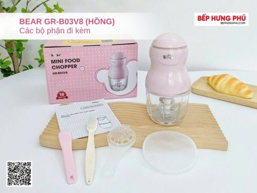 máy xay ăn dặm bear gr-b03v8 (hồng) (5)