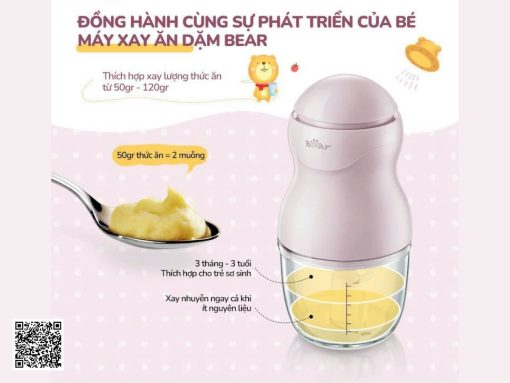 máy xay ăn dặm bear gr-b03v8 (hồng)