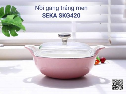 nồi gang tráng men seka skg420 (2)