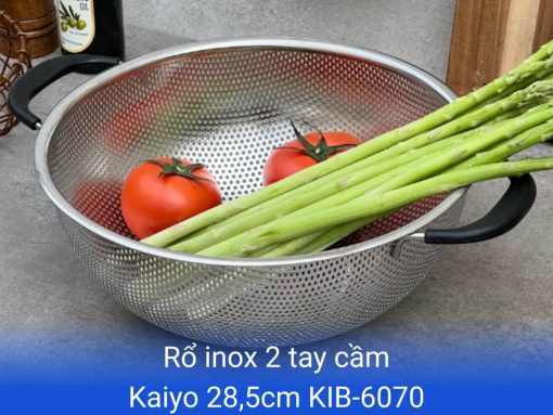 rổ inox 2 tay cầm có chân kaiyo 25,5cm khs-6056 (4)