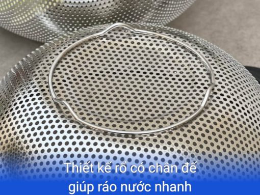rổ inox 2 tay cầm có chân kaiyo 25,5cm khs-6056 (6)