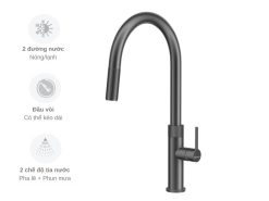 Vòi rửa Konox Lasi Gun Metal