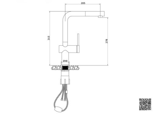 vòi rửa konox stream smart black(1)