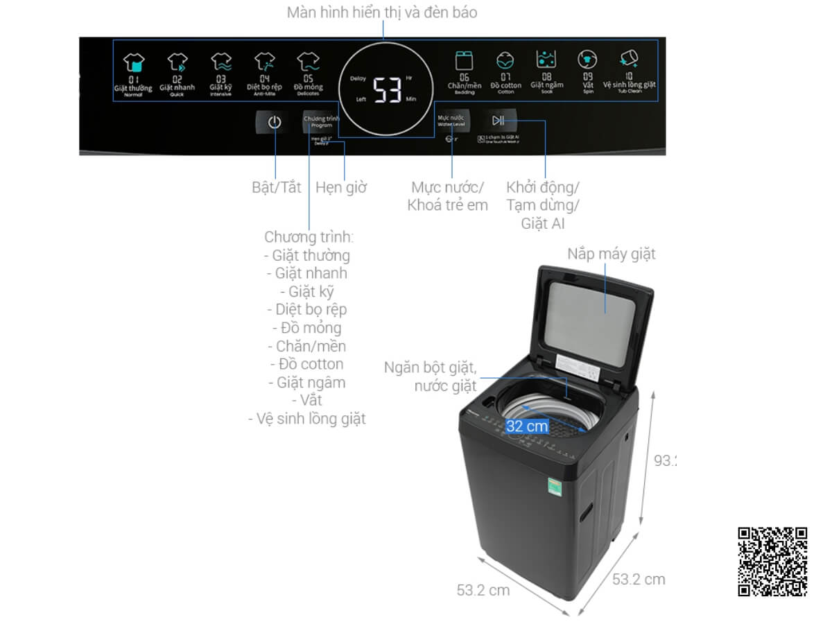 may giat hisense wt80f30 8kg 2